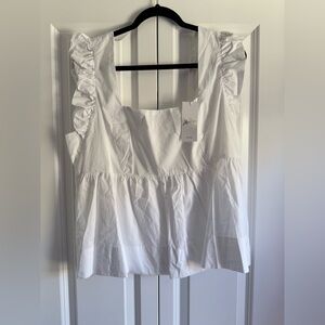 Lilly Pulitzer Tiana babydoll top Resort White NWT Size 16